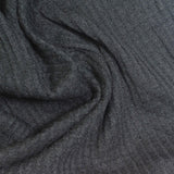 Dark Grey Heather Waffle Knit, Cotton-Poly — photo 2