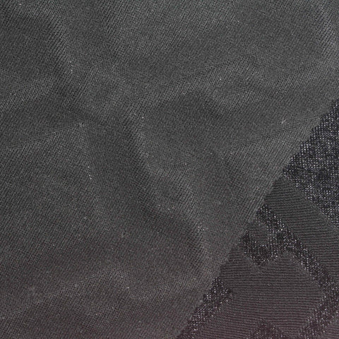 Black Geometric-Diamond Pointelle Knit, Poly-Metallic