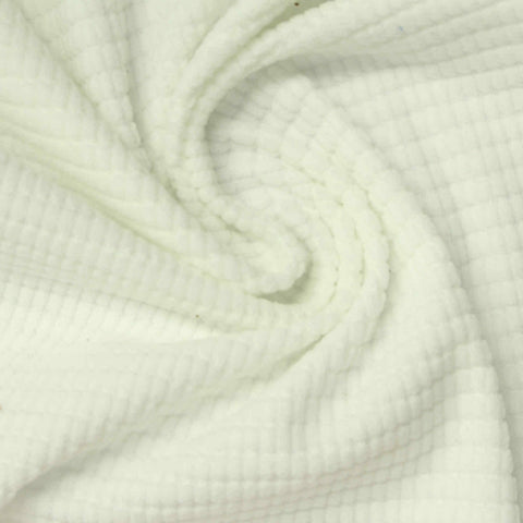 100% Polyester Chenille Fabric, 280 gsm, 150 cm — White