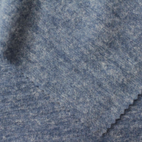 Blue Heathered-Marl Chunky Knit, Polyester, 171 gsm