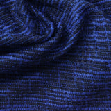 Blue Horizontal-Line Chunky Knit, Poly-Cotton — photo 2