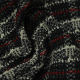 White Horizontal-Stripe Bouclé, Cotton-Poly — photo 2