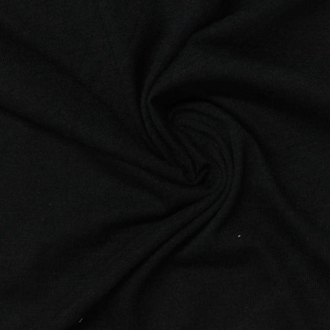 Polyester Cotton Jersey Knit Fabric, 140 gsm — Black, ref EF-236347