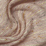Pink Horizontal-Stripe Bouclé, Poly-Cotton — photo 2