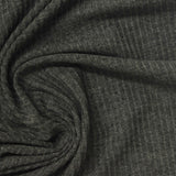 Polyester Viscose Stretch Rib Knit Fabric, 210 gsm, 145 cm — Grey — photo 2
