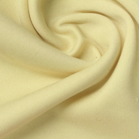 Brushed 100% Polyester French Terry Fabric, 260 gsm, 170 cm — Yellow