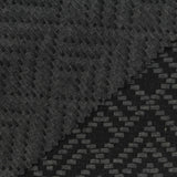 Black Geometric Interlock Knit, Poly-Cotton — photo 2