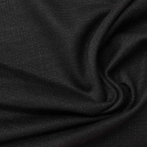 Polyester Viscose Blend Mesh Fabric, 190 gsm, 160 cm — Black