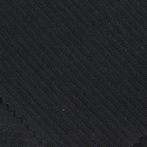 Polyester Cotton Knit Fabric, 240 gsm, 150 cm — Black