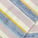 Yellow Horizontal-Stripe Jersey Knit, Viscose-Poly — photo 2