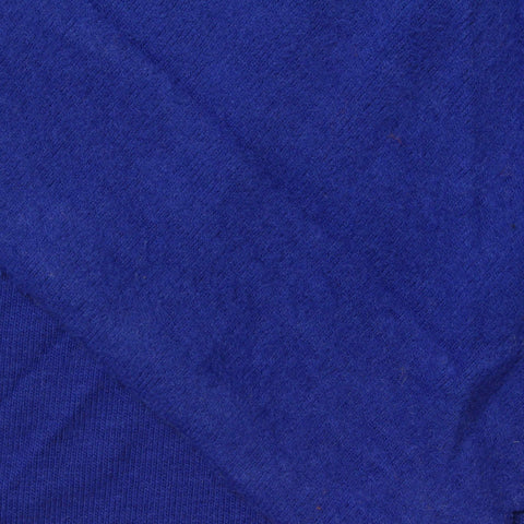 Brushed Cotton Polyester Stretch Rib Knit Fabric, 340 gsm, 175 cm — Blue