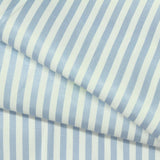 Light Blue Vertical-Stripe Woven, Poly-Cotton — photo 2