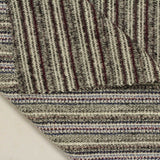 Dark Red Vertical-Stripe Chunky Knit, Poly-Viscose — photo 2