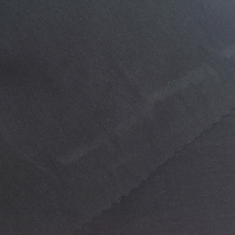 Tencel Lyocell Stretch Interlock Knit Fabric, 260 gsm, 175 cm — Black