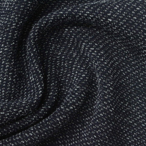 White Marl Interlock Knit, Polyester, 238 gsm