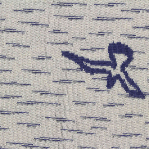 Light Grey Dashes Jacquard, Viscose-Poly