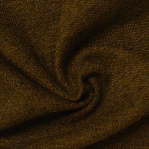 Brown Marl Interlock Knit, Cotton-Poly