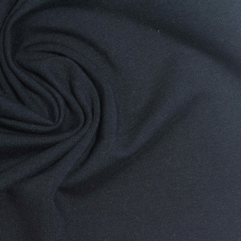 Modal Cotton Stretch Jersey Knit Fabric, 250 gsm, 160 cm — Navy