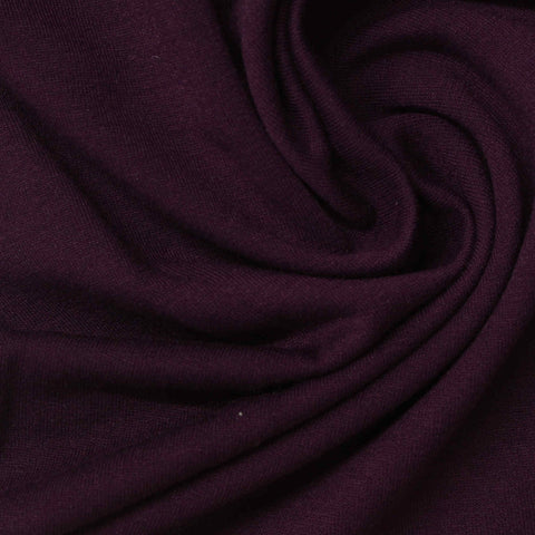 Polyester Viscose Stretch French Terry Fabric, 200 gsm, 160 cm — Purple