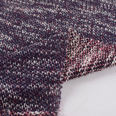 Navy Marl Knit, Poly-Cotton