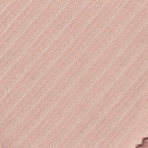 Dusty Pink Stripes Rib Knit