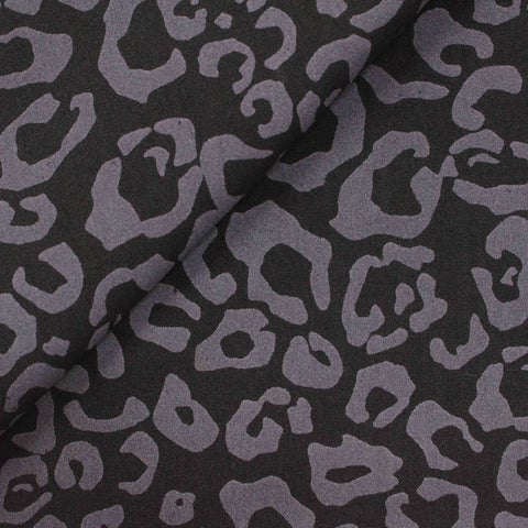 Grey Leopard Knit, Poly-Viscose