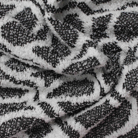 Black Abstract-Animal Print Jacquard