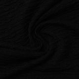 Polyester Stretch Crepe Fabric, 230 gsm, 155 cm — Black — photo 2