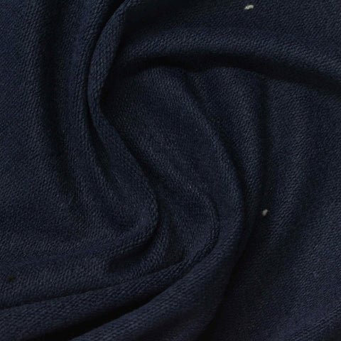 100% Polyester French Terry Fabric, 269 gsm, 180 cm — Navy
