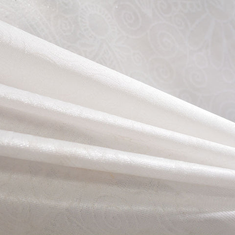 White Leaf Jacquard, Polyester, 125 gsm
