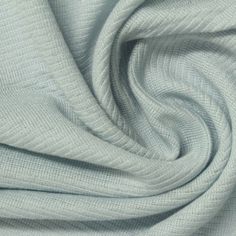 Polyester Viscose Blend Waffle Knit Fabric, 140 gsm, 175 cm — Blue