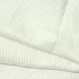 Polyester Stretch Rib Knit Fabric, 300 gsm, 150 cm — White — photo 2