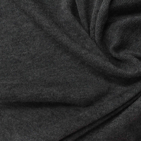 Dark Grey Marl Chunky Knit, 180 gsm, 157 cm