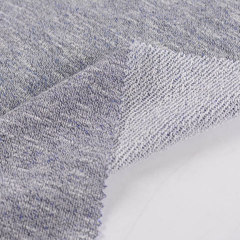 Heathered White Marl French Terry, Polyester