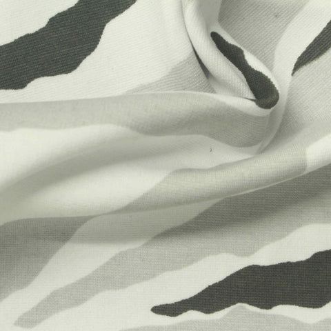 Grey Animal Print Ponte Knit, Cotton-Poly