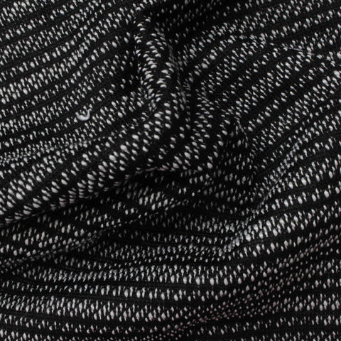 Black Diagonal-Stripe Chunky Knit