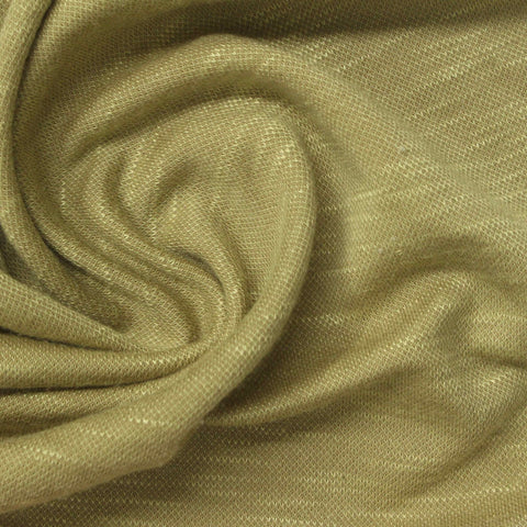 Olive Heather Piqué Knit, Modal-Poly