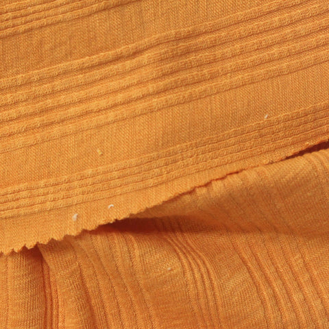 Cotton Viscose Stretch Rib Knit Fabric, 176 gsm, 156 cm — Orange