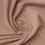 Polyester Stretch Rib Knit Fabric, 280 gsm, 130 cm — Beige — photo 2