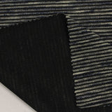 Black Horizontal-Stripe Interlock Knit, Poly-Cotton — photo 2