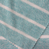White Horizontal-Stripe Jersey Knit, Viscose-Poly — photo 2