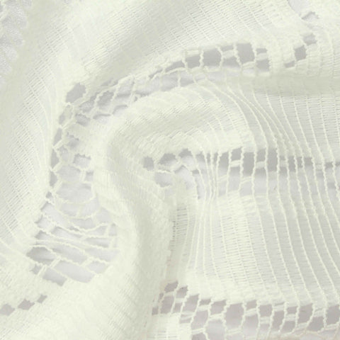Cream Openwork Warp Knit, Polyester
