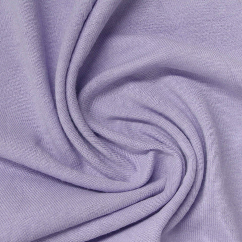 Polyester Cotton Stretch Rib Knit Fabric, 190 gsm, 170 cm — Purple