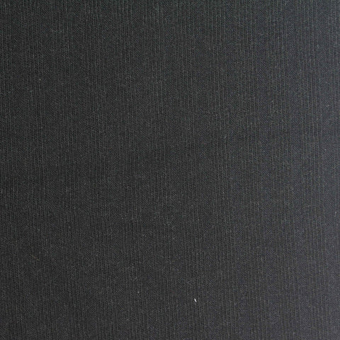 Polyester Viscose Stretch Rib Knit Fabric, 253 gsm, 182 cm — Black