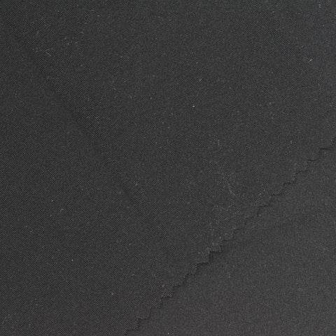 Polyester Stretch Sateen Fabric, 250 gsm — Black
