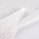 White Leaves Interlock Knit, Polyester — photo 2
