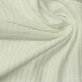 Cream Tone-on-Tone Square Rib Knit, Cotton-Poly — photo 2