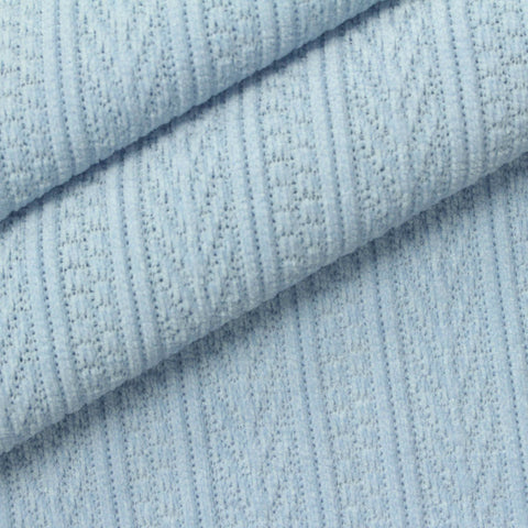Jacquard Polyester Stretch Chenille Fabric, 280 gsm, 160 cm — Blue