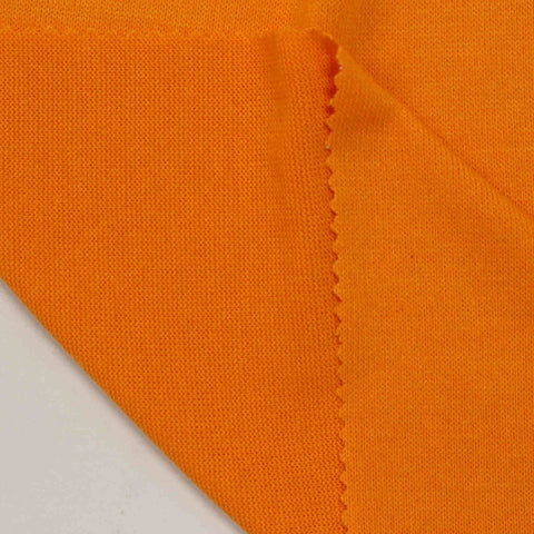 Polyester Viscose Stretch Chunky Knit Fabric, 200 gsm, 165 cm — Orange