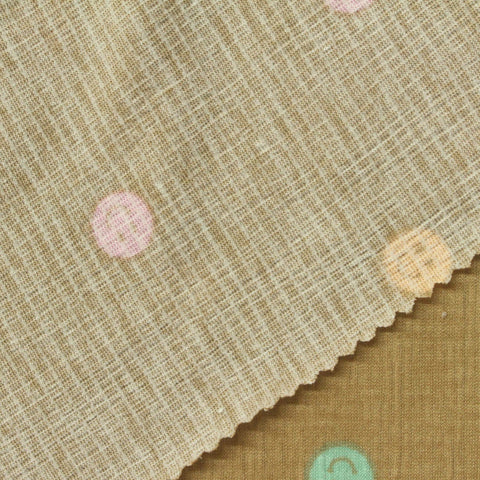 Printed Polyester Stretch Crepe Fabric, 190 gsm, 128 cm — Khaki